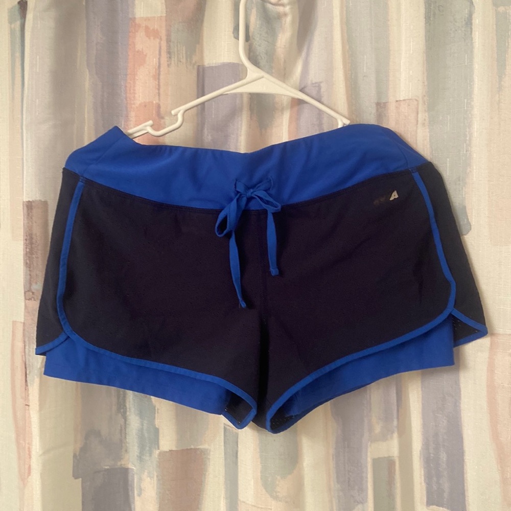 Blue gym shorts